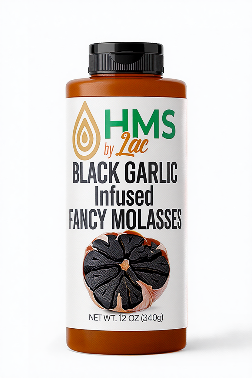 BLACK GARLIC INFUSED CANE JUICE MOLASSES